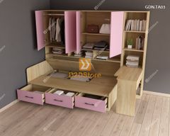 Giường ngủ kết hợp tủ áo GDN.TA03