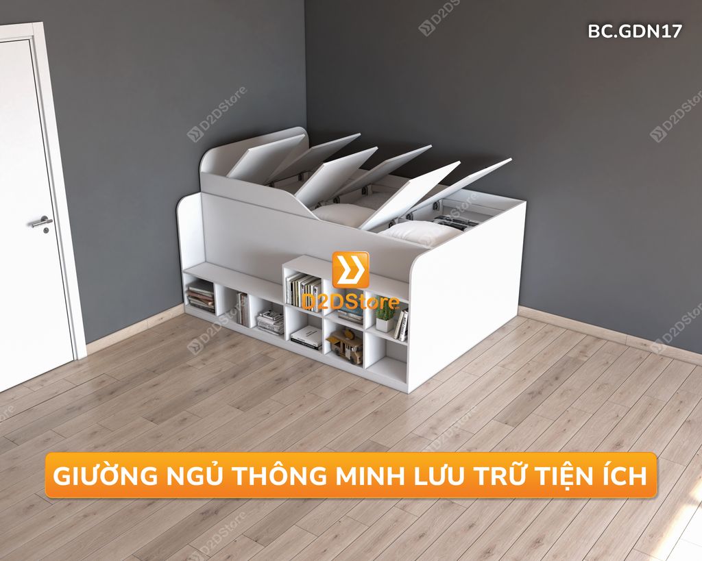 Giường đa năng thông minh nhiều kích thước mã BC.GDN17