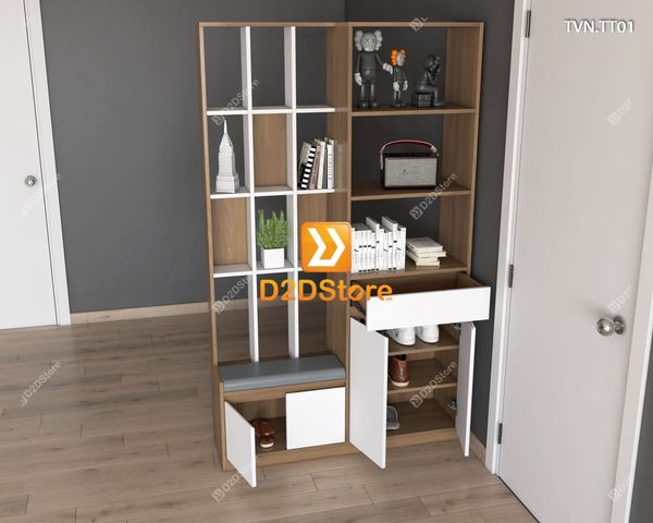 Kệ tủ vách ngăn trang trí TVN.TT01
