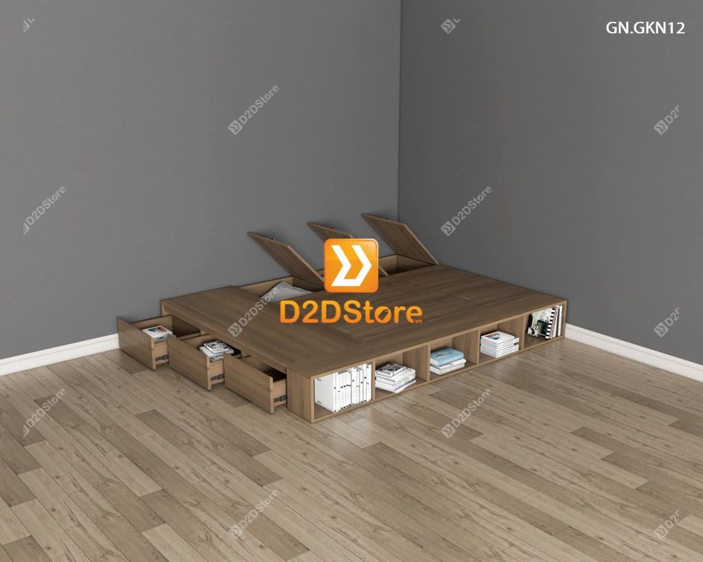 Giường ngủ thấp kiểu Nhật GN.GKN12