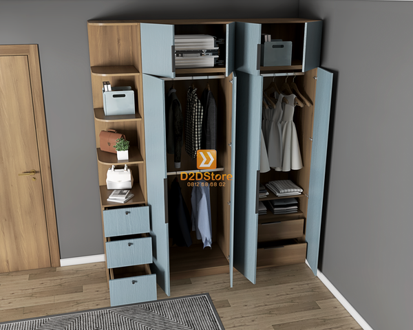 Tủ áo melamine cánh mở TA.MCM10