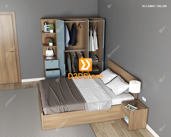 Bộ giường tủ phòng ngủ bố mẹ BGT.BM07-180.200