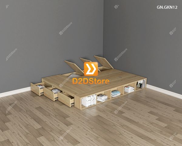 Giường ngủ thấp kiểu Nhật GN.GKN12