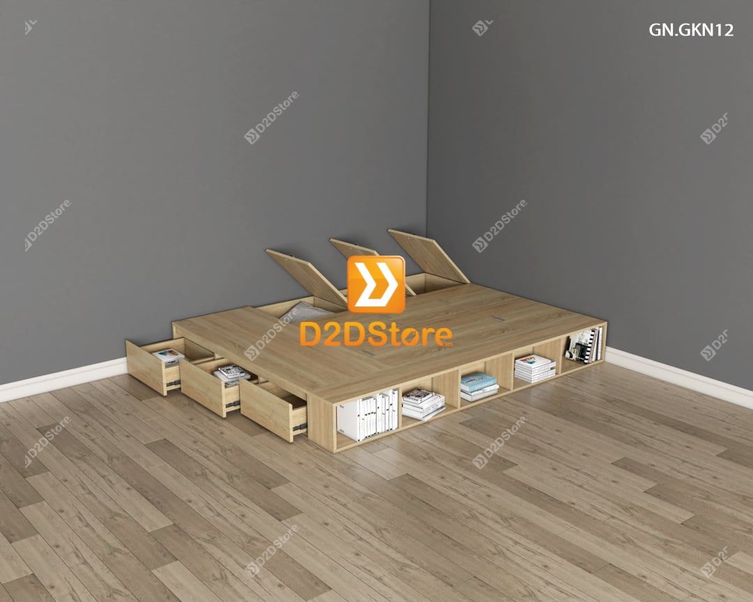  Giường ngủ thấp kiểu Nhật GN.GKN12 