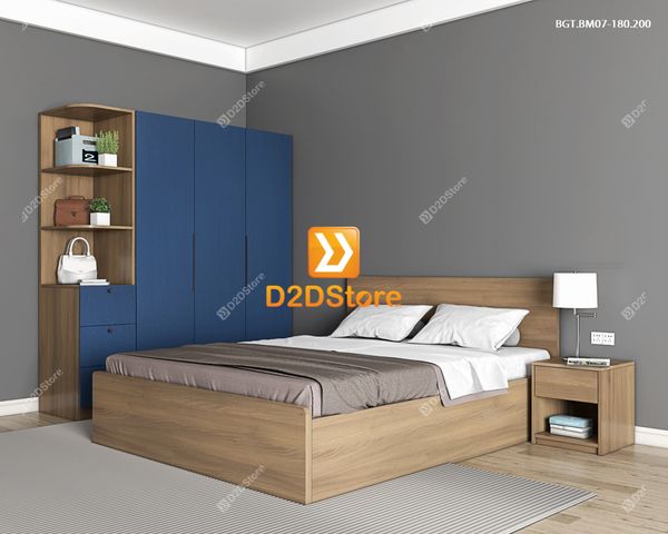 Bộ giường tủ phòng ngủ bố mẹ BGT.BM07-180.200