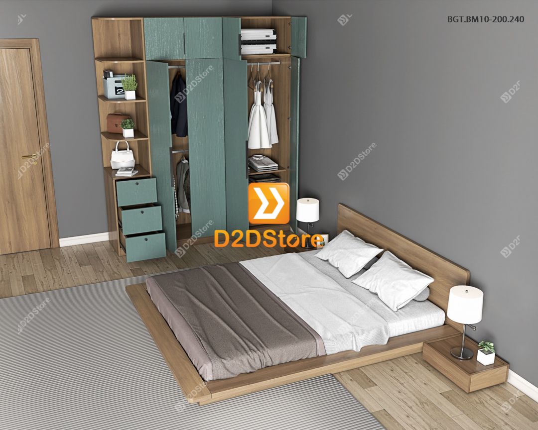  Bộ giường tủ phòng ngủ bố mẹ BGT.BM10-200.240 