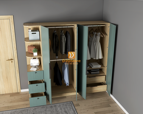 Tủ áo melamine cánh mở TA.MCM11