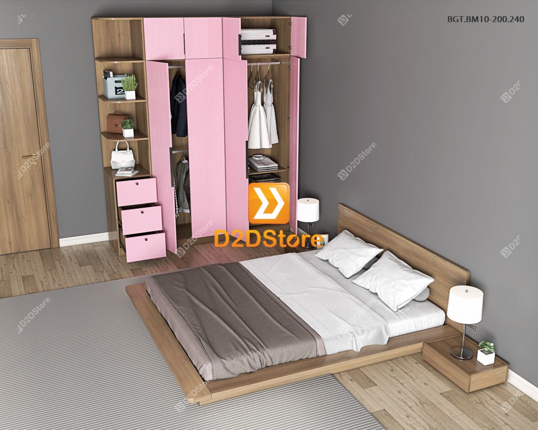  Bộ giường tủ phòng ngủ bố mẹ BGT.BM10-200.240 