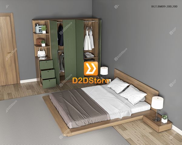 Bộ giường tủ phòng ngủ bố mẹ BGT.BM09-200.200