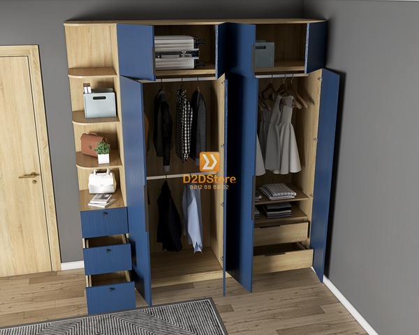 Tủ áo melamine cánh mở TA.MCM12