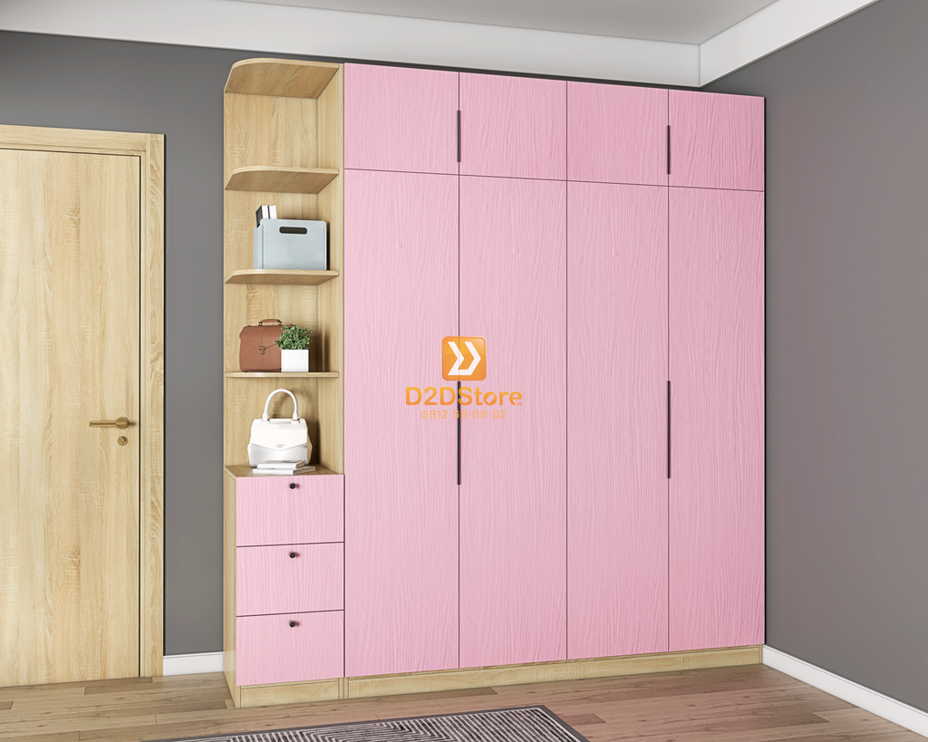 Tủ áo melamine cánh mở TA.MCM12