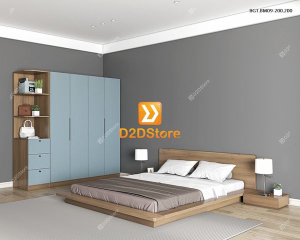 Bộ giường tủ phòng ngủ bố mẹ BGT.BM09-200.200