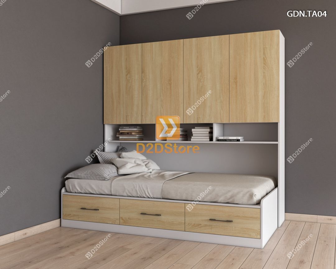  Giường ngủ kết hợp tủ áo GDN.TA04 