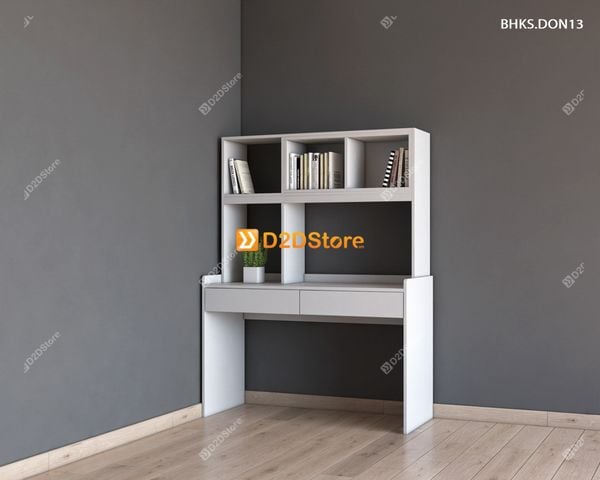 Bàn học đơn cho bé có kệ sách BHKS.DON13