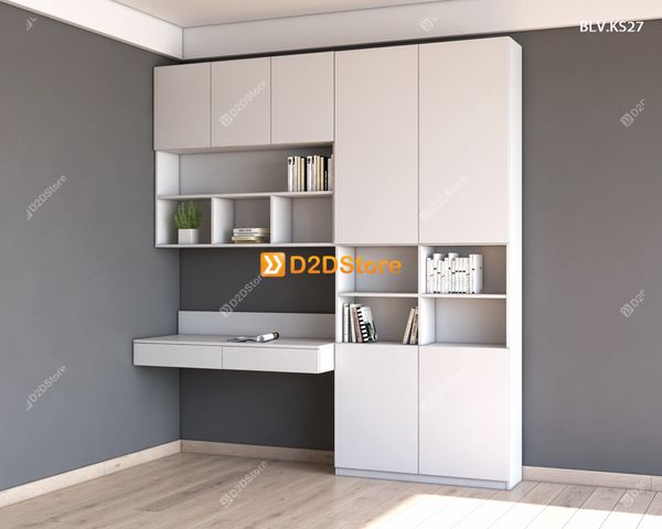 Bàn làm việc kết hợp kệ sách BLV.KS27