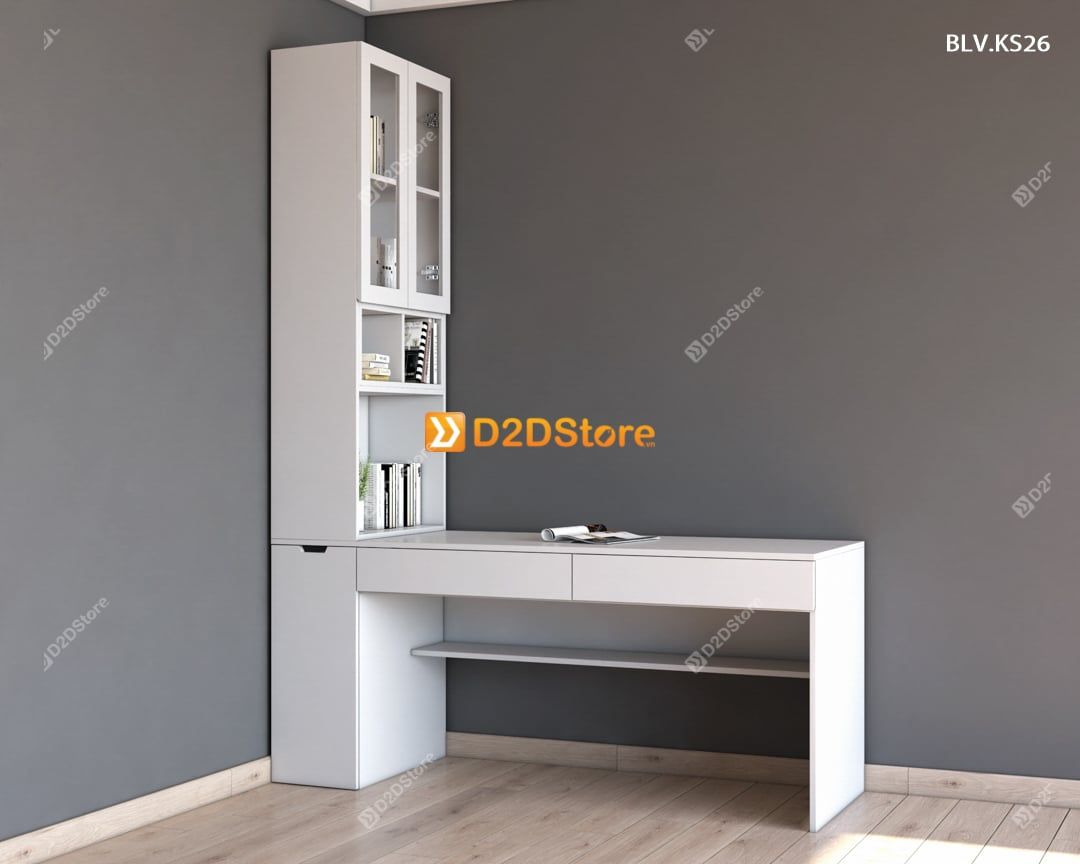  Bàn làm việc kết hợp kệ sách BLV.KS26 