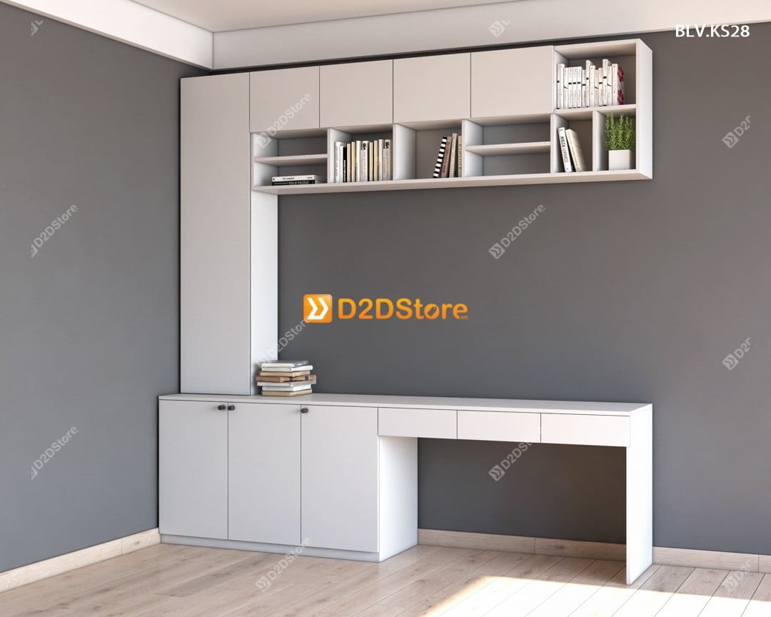  Bàn làm việc kết hợp kệ sách BLV.KS28 