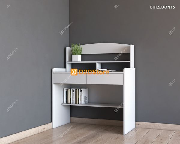 Bàn học đơn cho bé có kệ sách BHKS.DON15