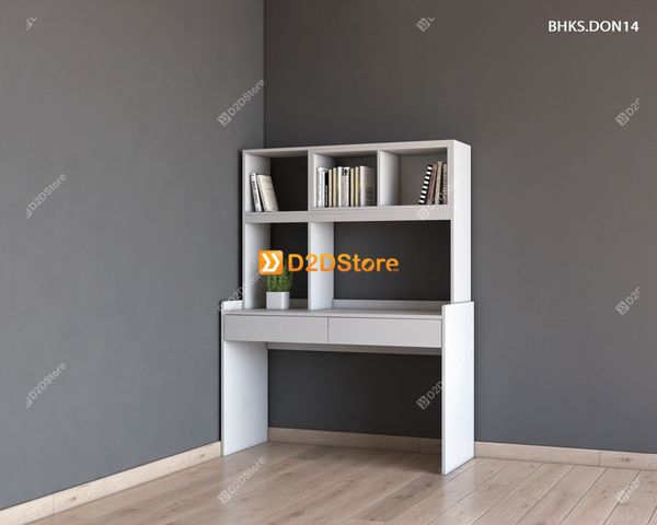Bàn học đơn cho bé có kệ sách BHKS.DON14
