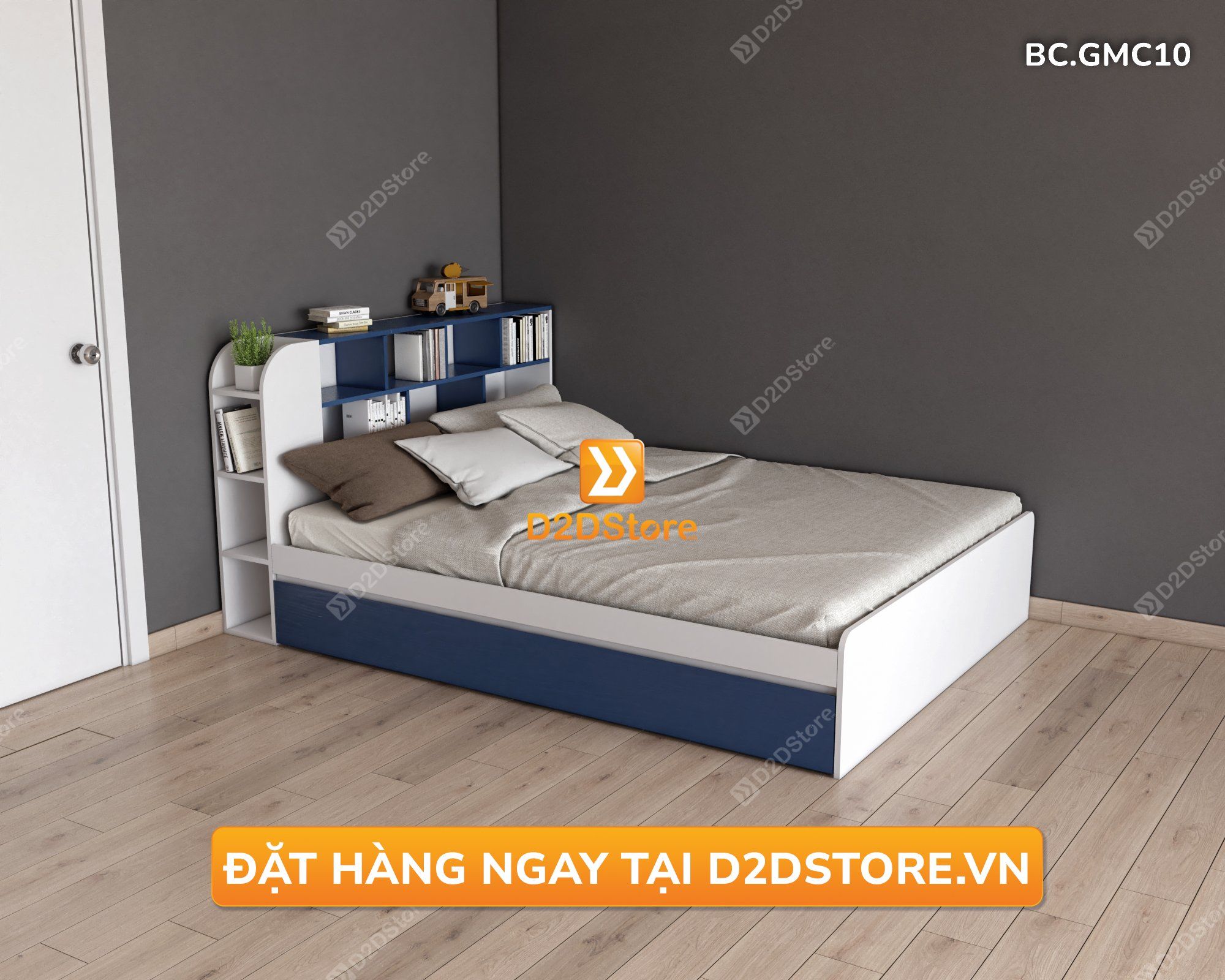  Giường kéo 2 tầng thông minh nhiều kích thước mã BC.GMC10 