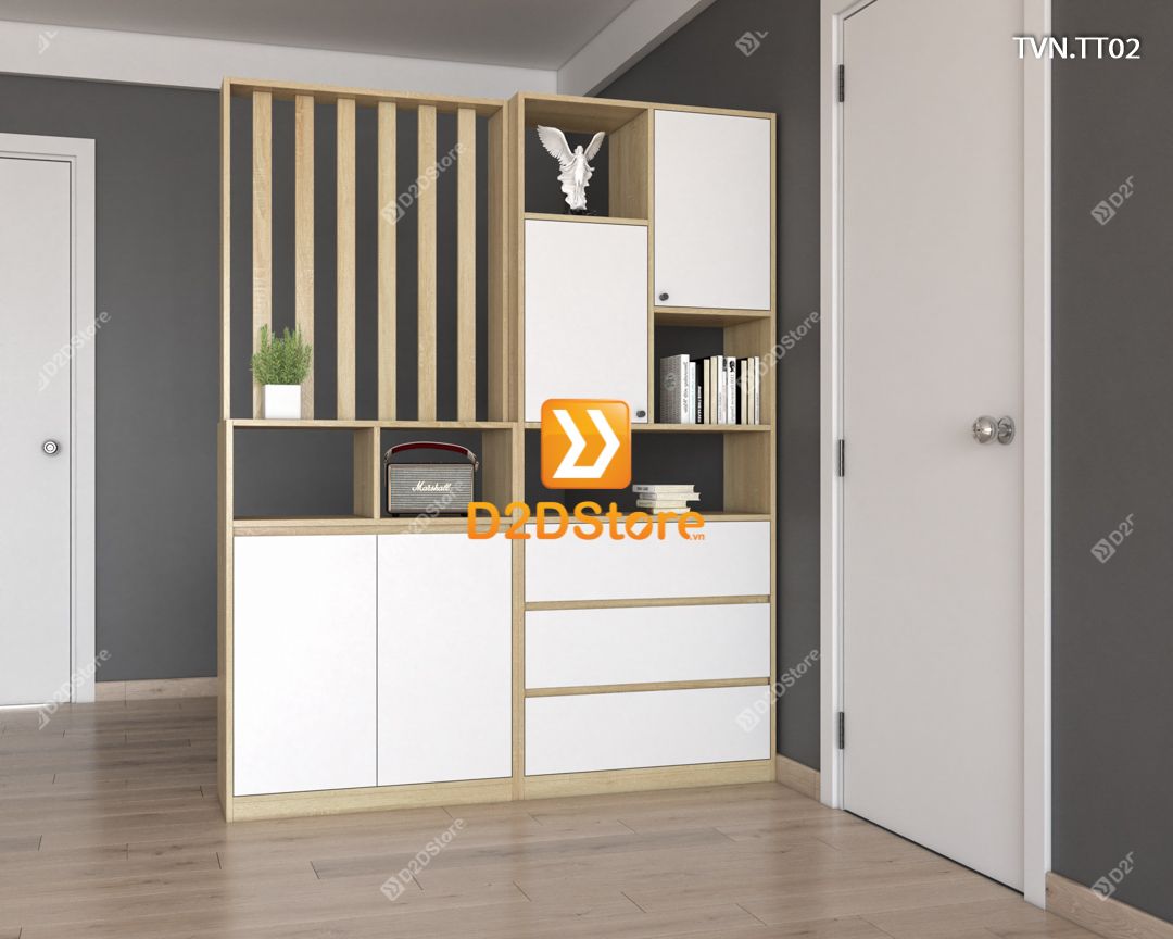  Kệ tủ vách ngăn trang trí TVN.TT02 