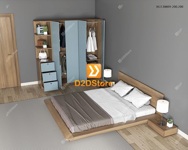 Bộ giường tủ phòng ngủ bố mẹ BGT.BM09-200.200