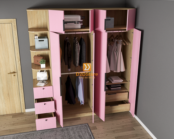 Tủ áo melamine cánh mở TA.MCM12