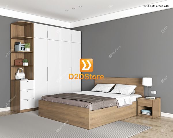 Bộ giường tủ phòng ngủ bố mẹ BGT.BM12-220.240