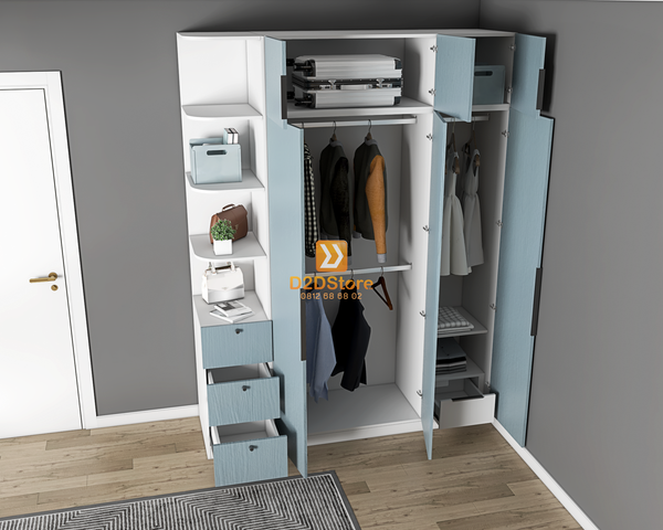 Tủ áo melamine cánh mở TA.MCM08