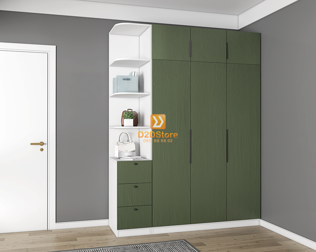 Tủ áo melamine cánh mở TA.MCM08