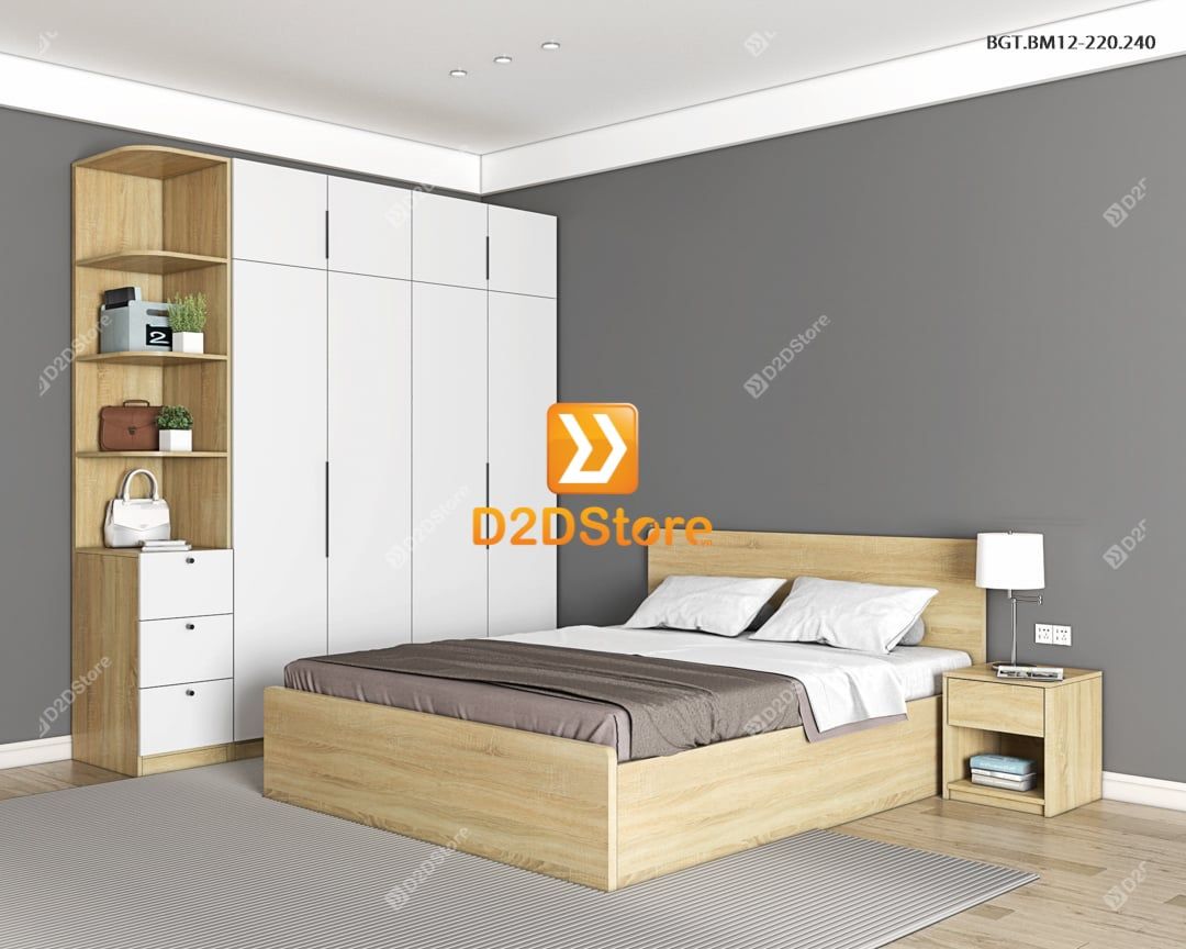  Bộ giường tủ phòng ngủ bố mẹ BGT.BM12-220.240 