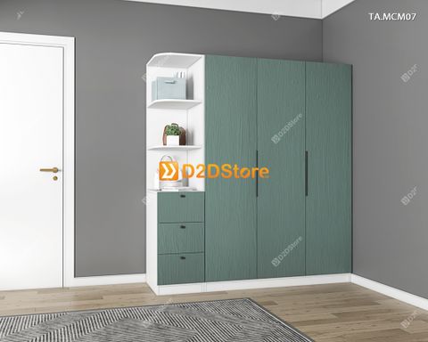 Tủ quần áo gỗ phủ melamine cánh mở TA.MCM07