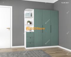 Tủ quần áo gỗ phủ melamine cánh mở TA.MCM07