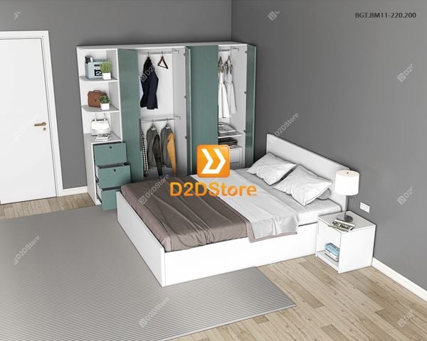 Bộ giường tủ phòng ngủ bố mẹ BGT.BM11-220.200
