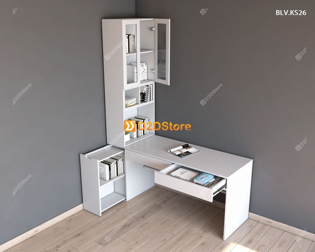  Bàn làm việc kết hợp kệ sách BLV.KS26 