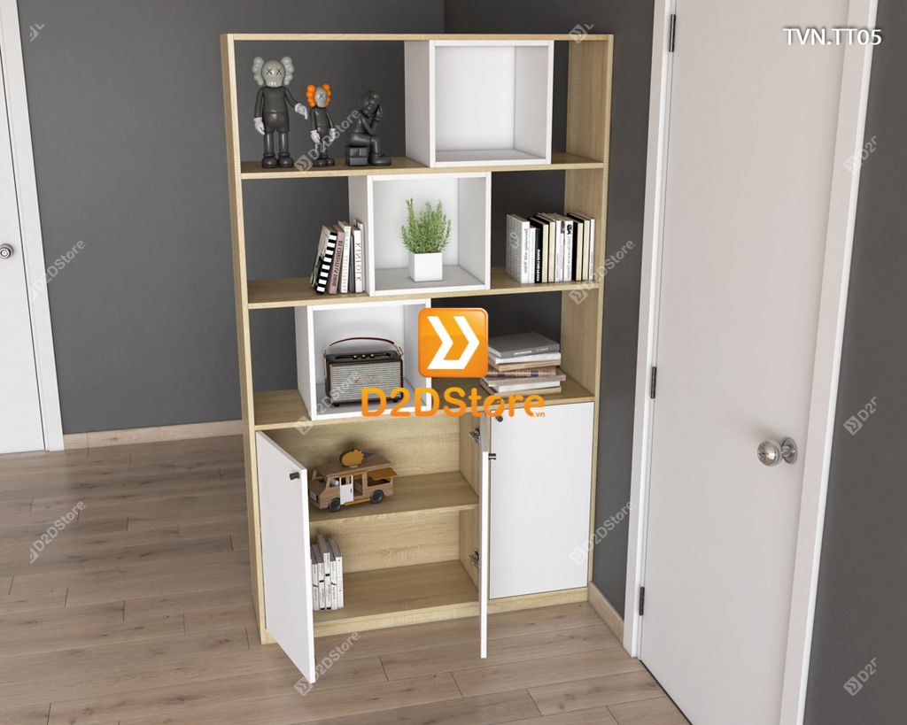 Kệ tủ vách ngăn trang trí TVN.TT05