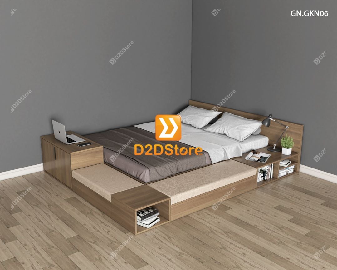  Giường ngủ thấp kiểu Nhật GN.GKN06 
