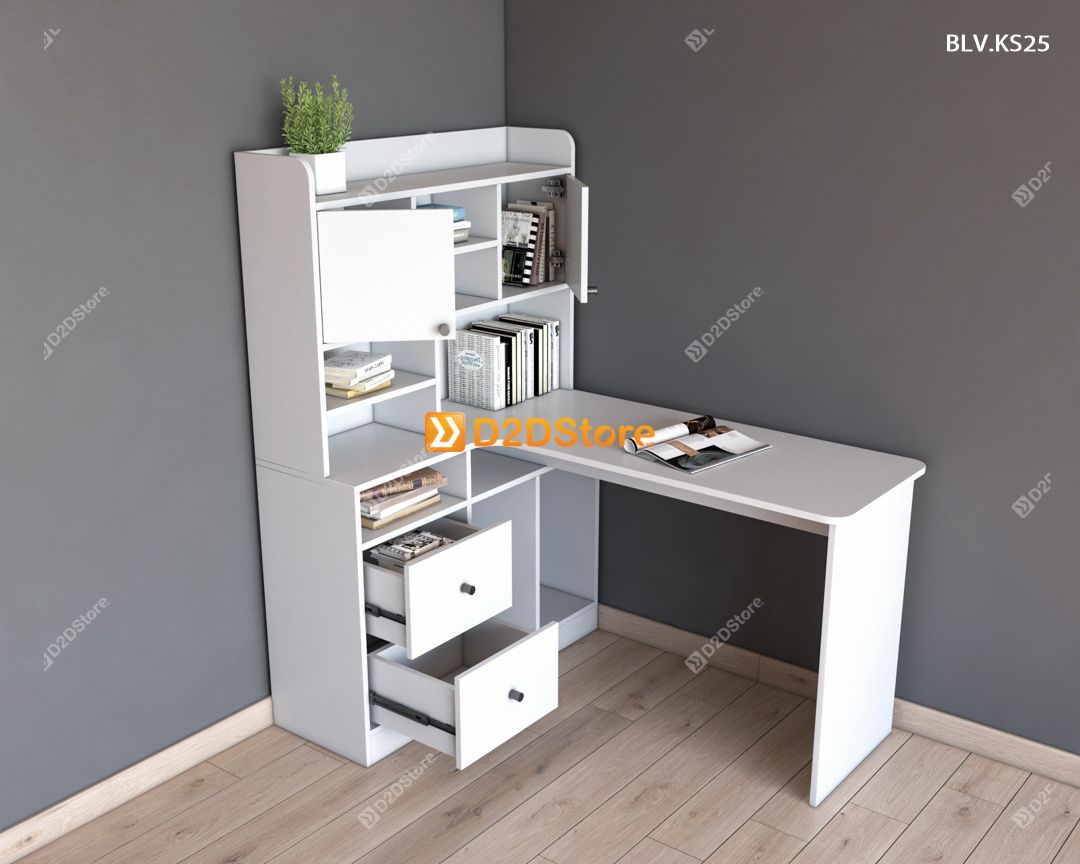  Bàn làm việc kết hợp kệ sách BLV.KS25 
