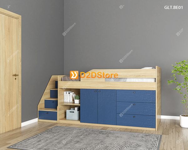 Giường kết hợp tủ áo thấp GDN.TT01