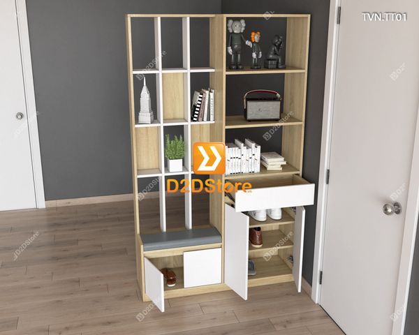 Kệ tủ vách ngăn trang trí TVN.TT01