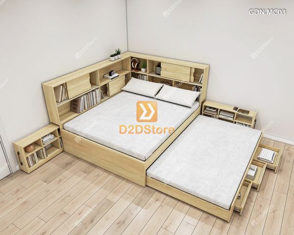 Giường kéo 2 tầng mẹ bồng con GDN.MC03