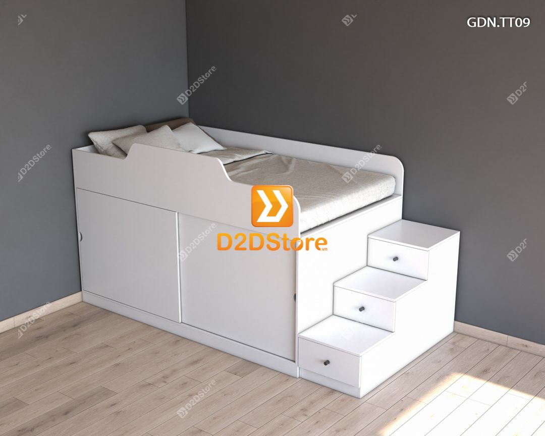  Giường kết hợp tủ áo thấp GDN.TT09 