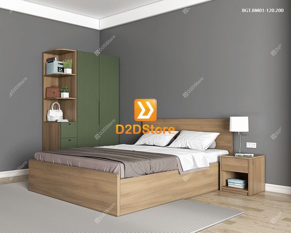 Bộ giường tủ phòng ngủ bố mẹ BGT.BM01-120.200
