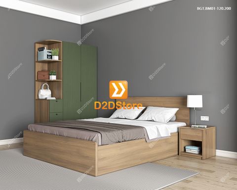 Bộ giường tủ phòng ngủ bố mẹ BGT.BM01-120.200