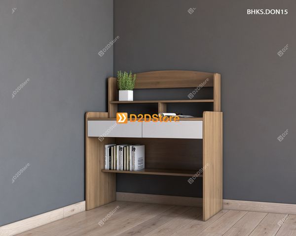 Bàn học đơn cho bé có kệ sách BHKS.DON15