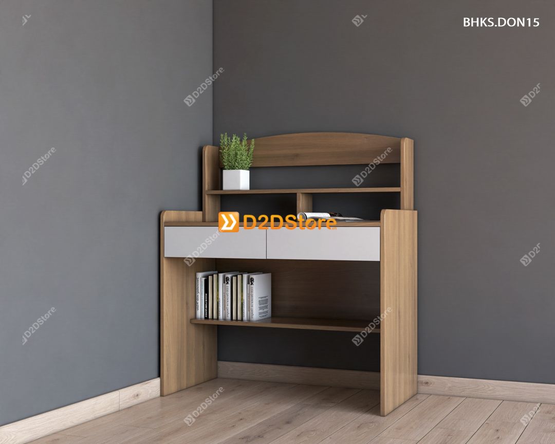  Bàn học đơn cho bé có kệ sách BHKS.DON15 