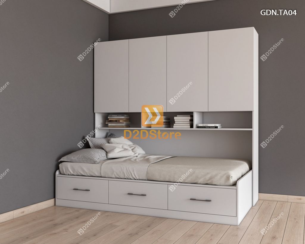 Giường ngủ kết hợp tủ áo GDN.TA04
