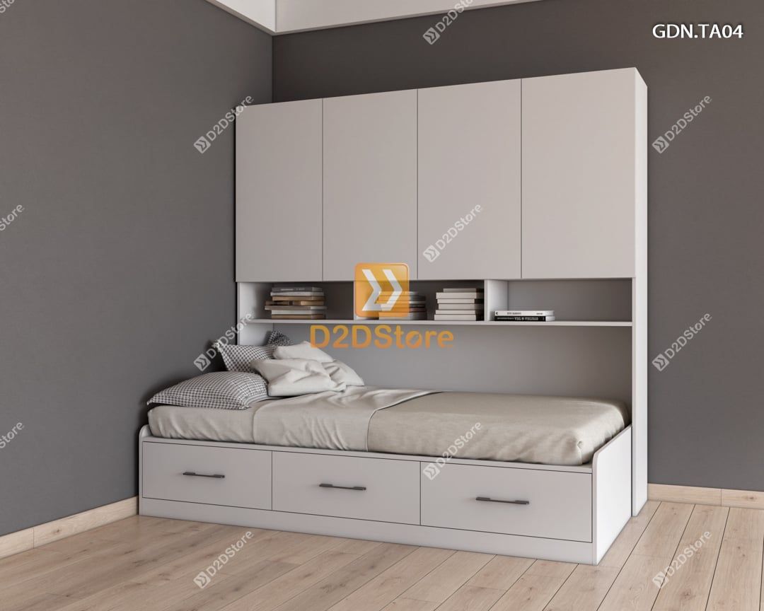  Giường ngủ kết hợp tủ áo GDN.TA04 