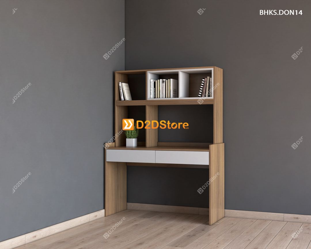  Bàn học đơn cho bé có kệ sách BHKS.DON14 