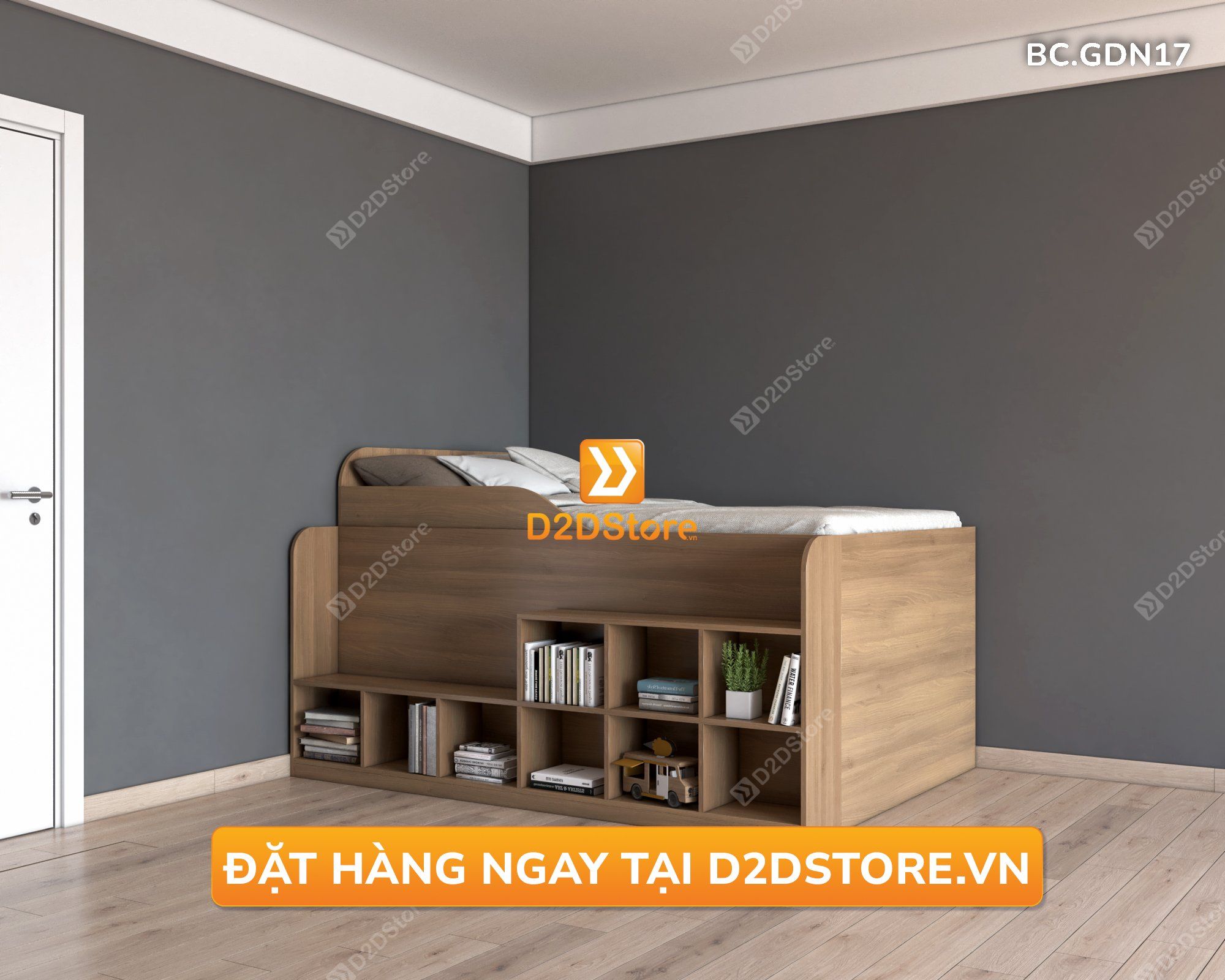  Giường đa năng thông minh nhiều kích thước mã BC.GDN17 